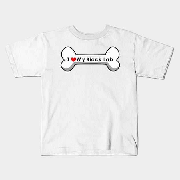 I love My Black Lab Kids T-Shirt by mindofstate